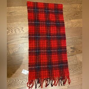 H&M Vibrant Red Checkered Scarf